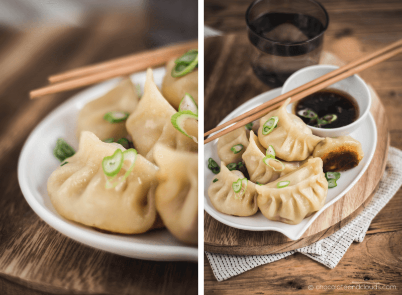 Asiatische Teigtaschen : Gyoza, Jiaozi, Mandu, Potsticker, Dumplings